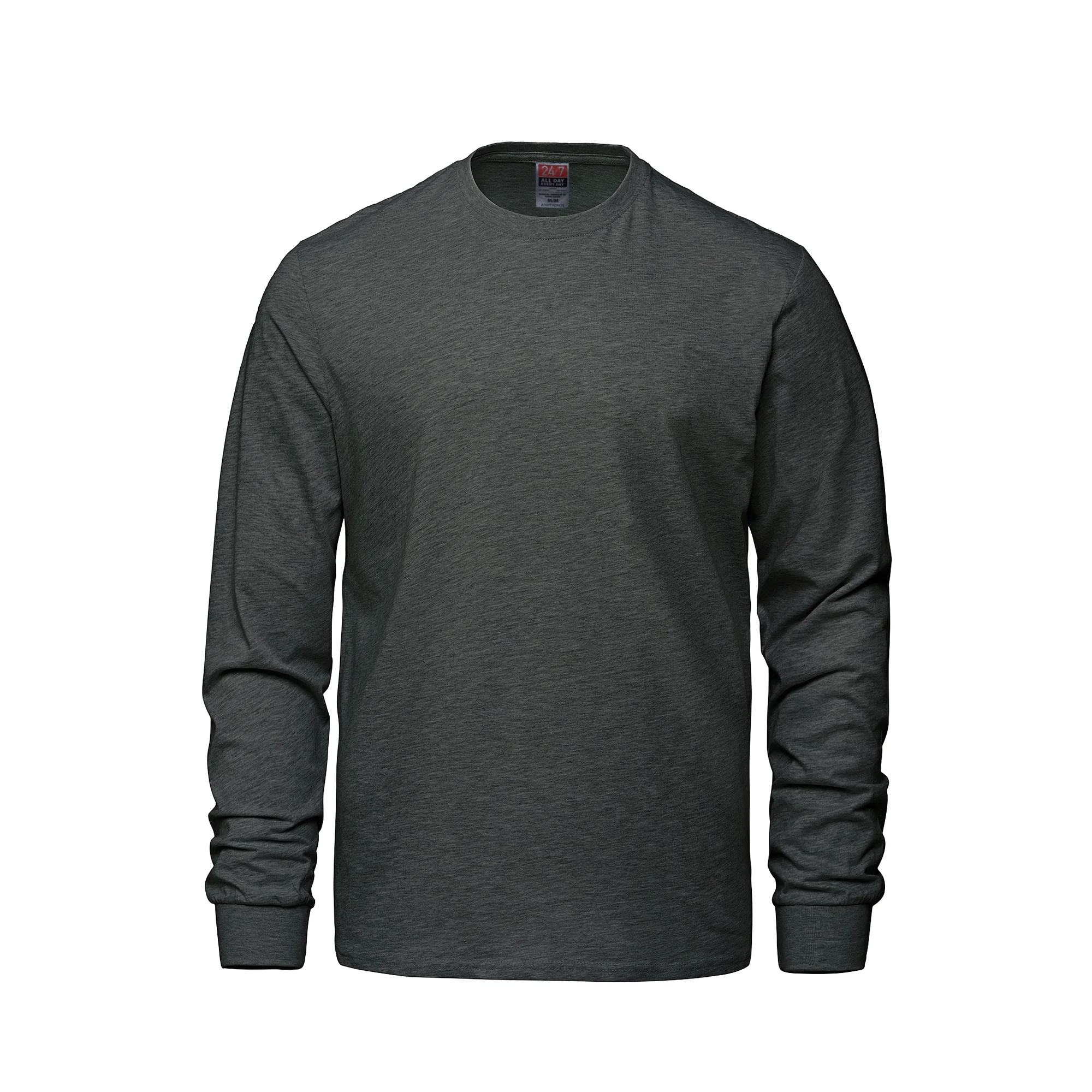 Adult RING SPUN Combed Cotton Long Sleeve Crewneck T-Shirt-CSW