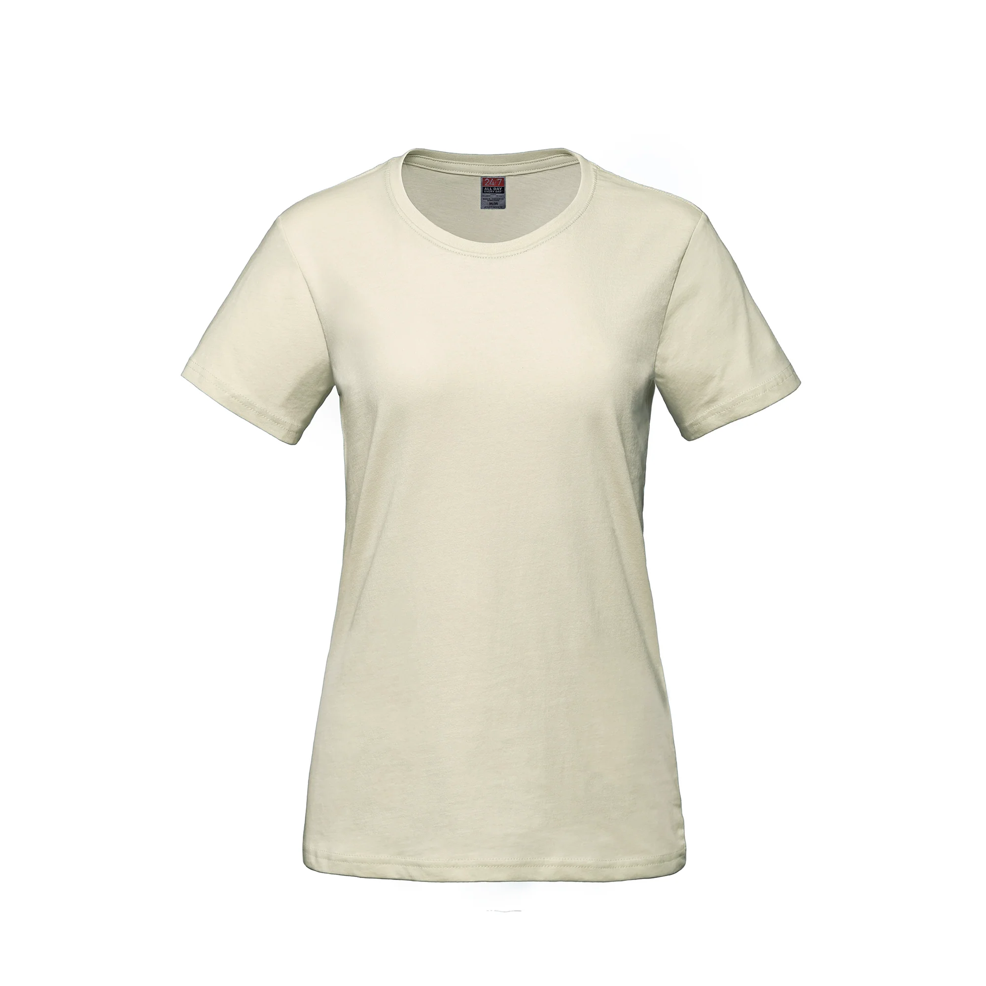 Ladies RING SPUN Combed Cotton Crewneck T-Shirt-CSW - Color Image 1