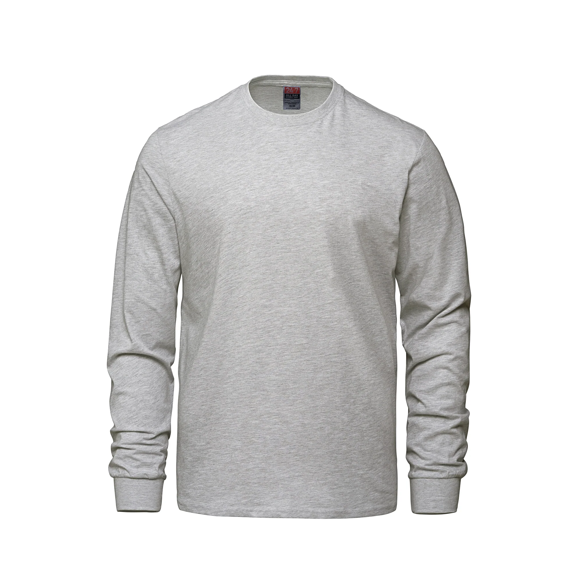 Adult RING SPUN Combed Cotton Long Sleeve Crewneck T-Shirt-CSW