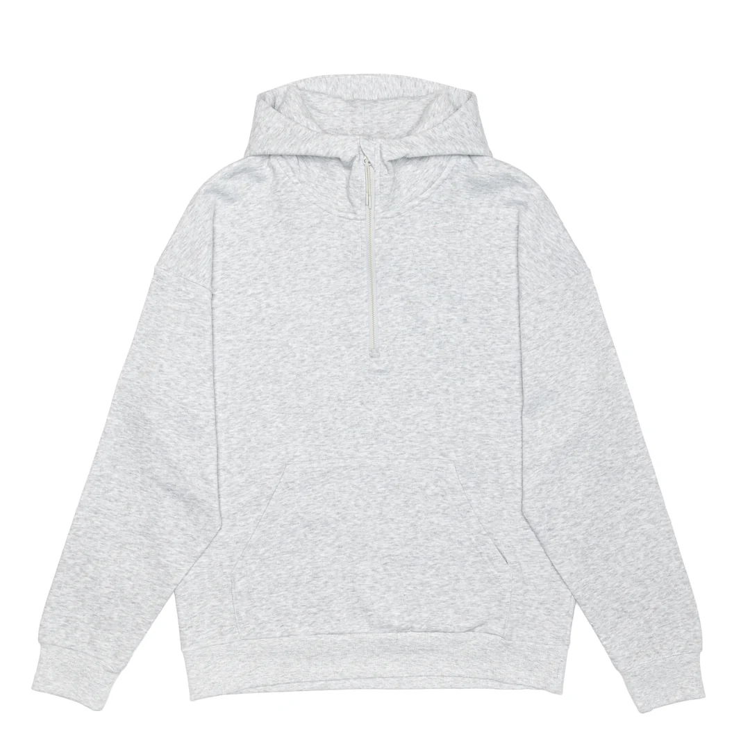Unisex Drop Shoulder 1/2 Zip Hoodie-JHL