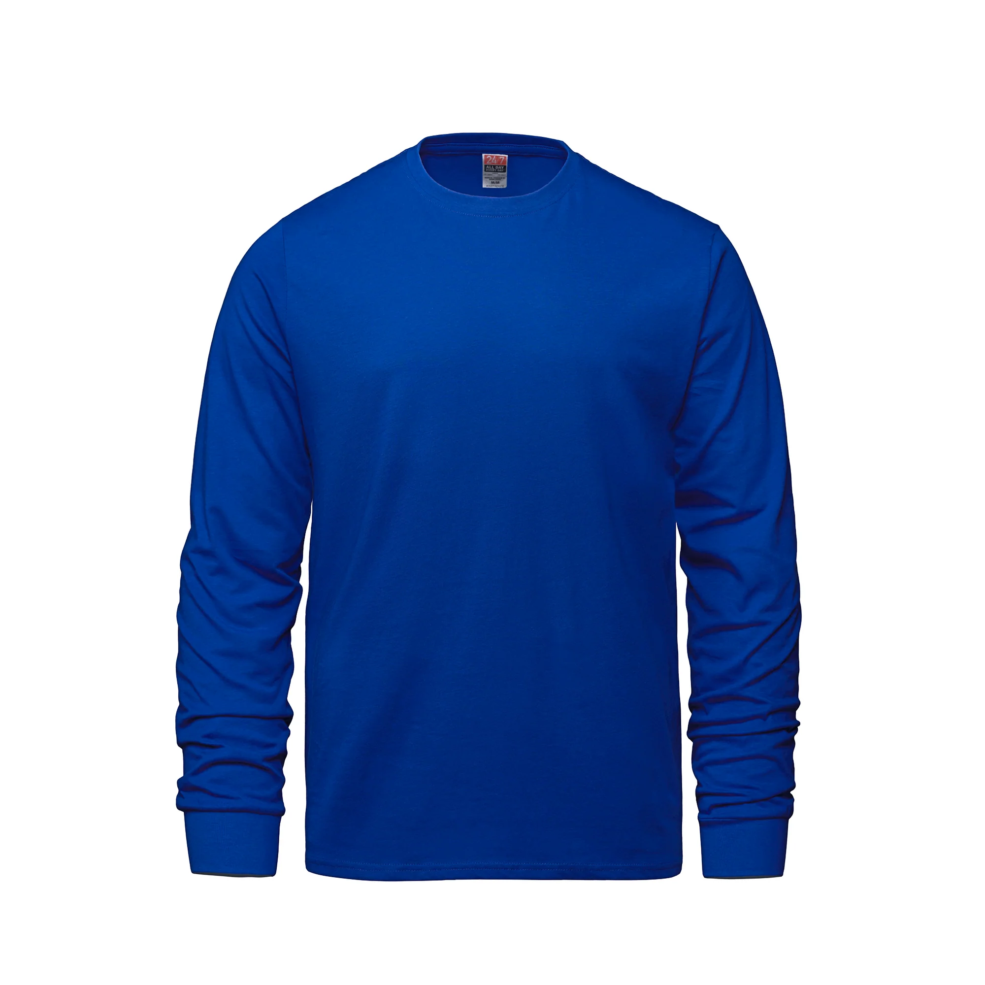 Adult RING SPUN Combed Cotton Long Sleeve Crewneck T-Shirt-CSW
