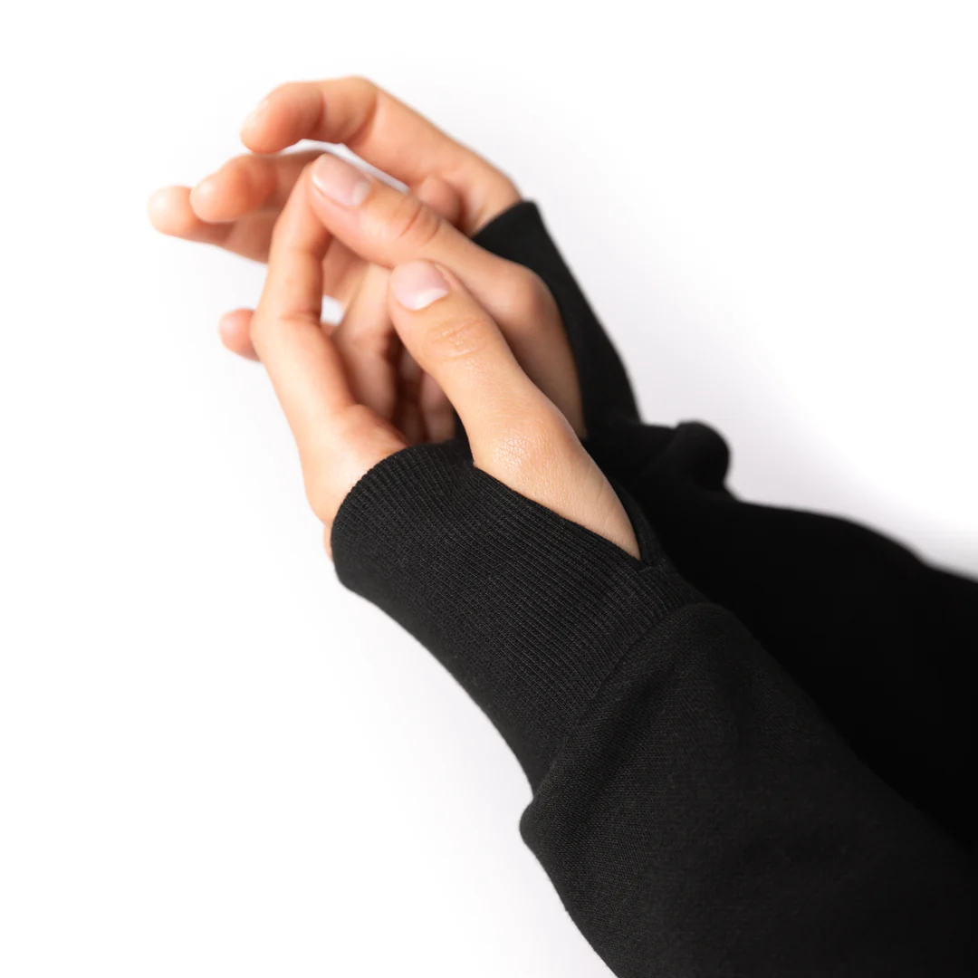 Cropped Drop Shoulder 1/2 Zip Hoodie