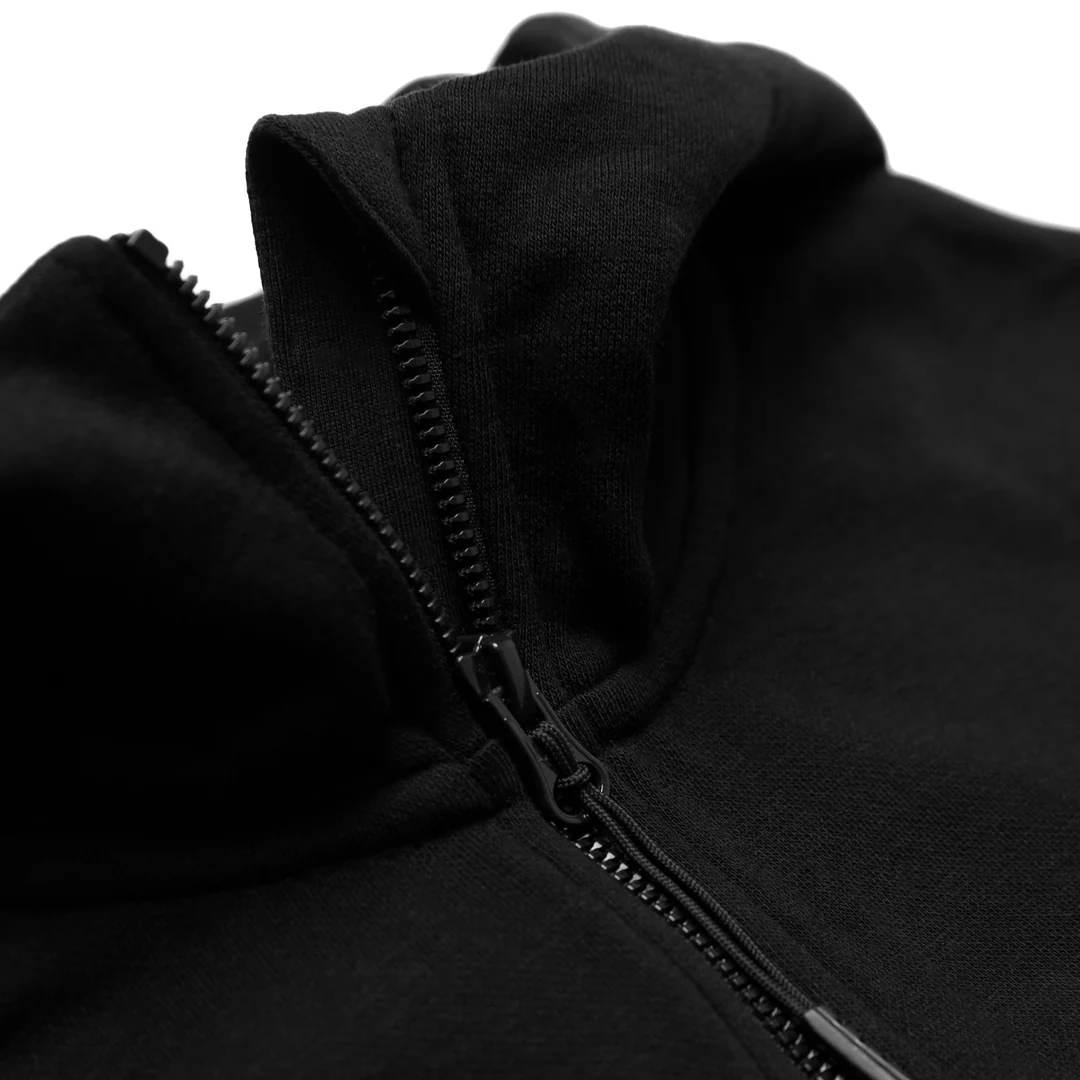 Cropped Drop Shoulder 1/2 Zip Hoodie